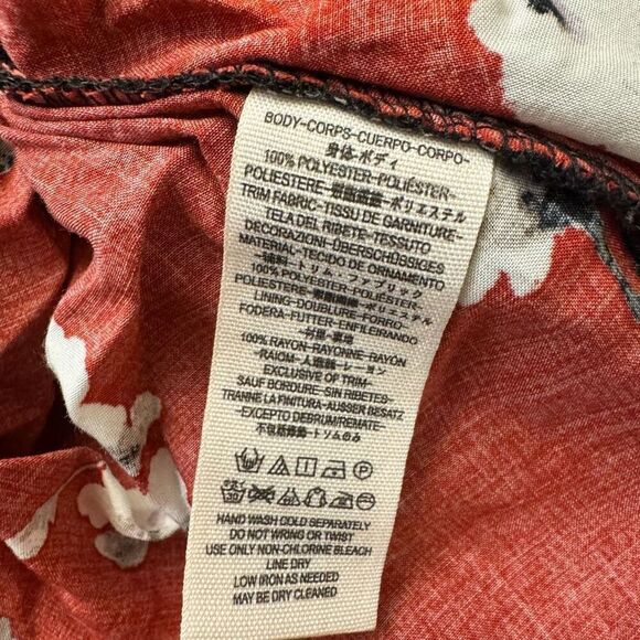 Free People Falling Flowers Frock Mini Dress Red Black Sequins Oversized Size XS - Picture 6 of 7